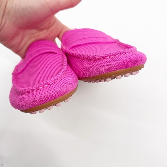 Rothys The Driver Dragon Fruit Pink Knit Penny Loafers Shoes Womens Size 9 - Picture 3 of 10
